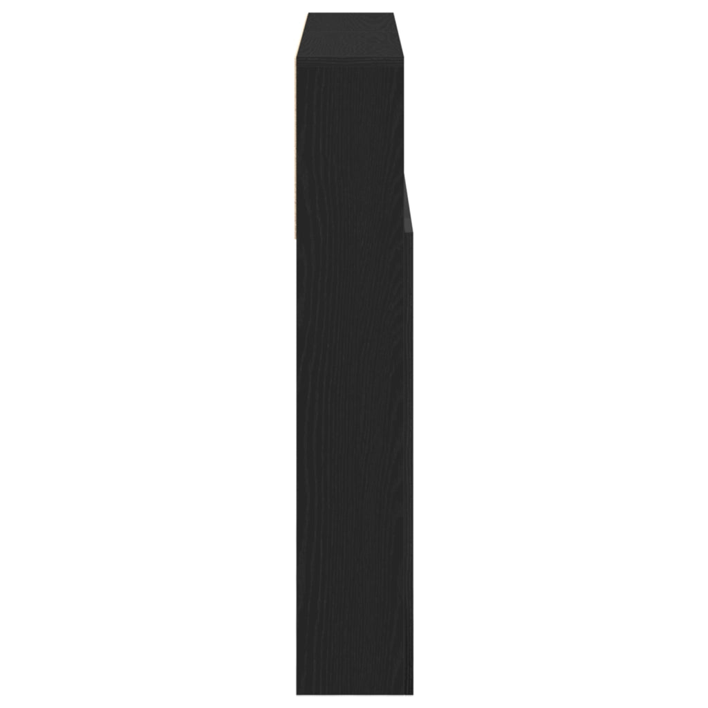 Testiera per letto in rovere nero, 200x19x103,5 cm, Legno ingegnerizzato