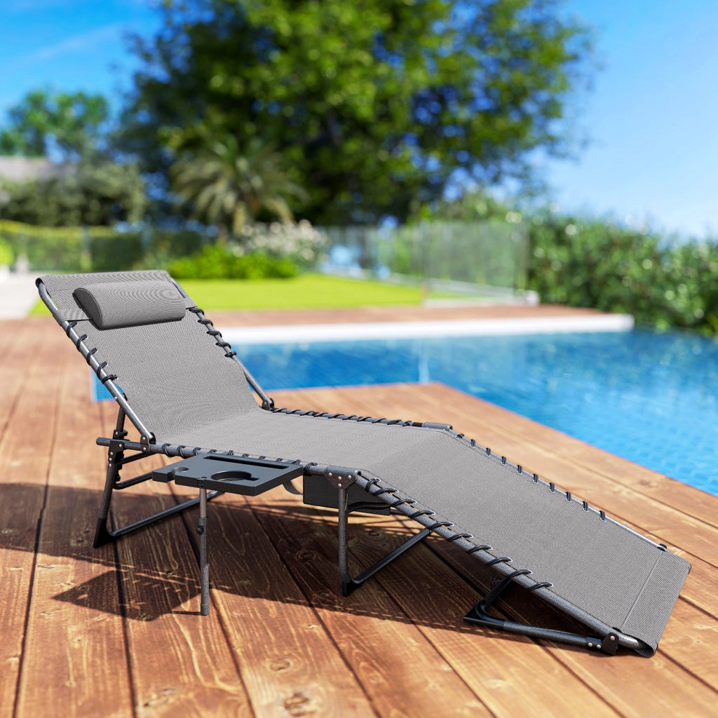 Divano letto reclinabile con braccioli e velluto grigio ¨C zephmum ¨C 190x60x31 cm