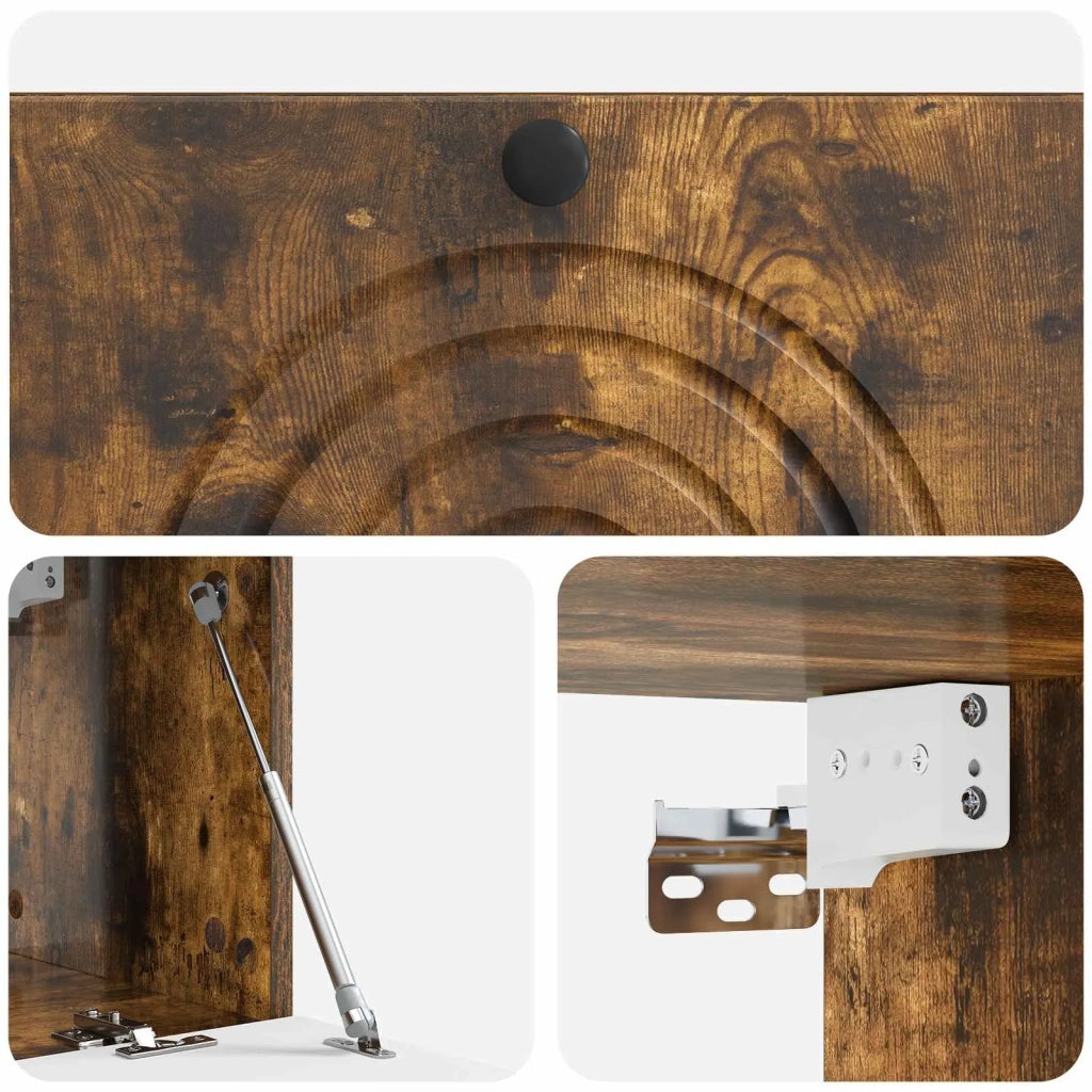 Mobile Porta TV da Muro Rovere Fumo 78,5 x 31 x 30 cm
