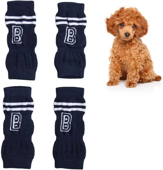 Protezione articolare per cani - Set da 4 pezzi - Tessuto cotone/polyuretano - Materiale resistente e comodo - Accessorio per animali domestici - Protezione per cani