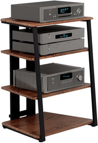 Ripiano portaoggetti Tonar, Rovere rustico/nero, 61 x 78 cm 4 ripiani aperti