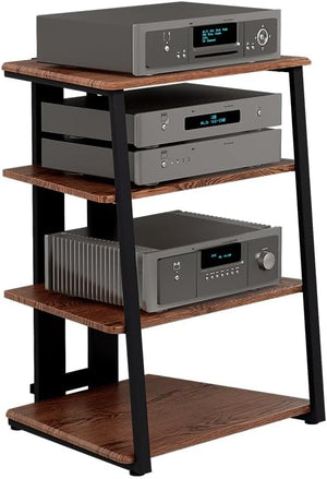 Ripiano portaoggetti Tonar, Rovere rustico/nero, 61 x 78 cm 4 ripiani aperti