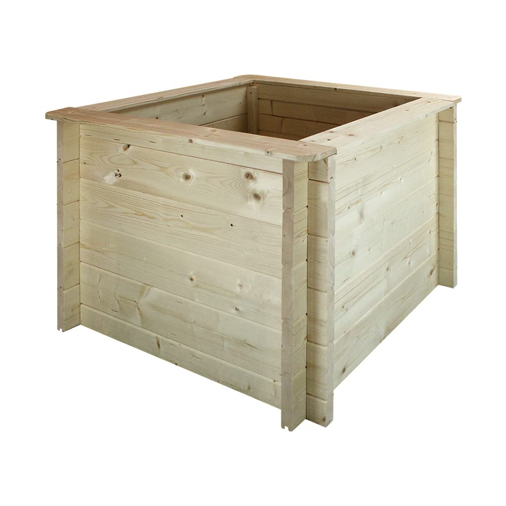 L?aiuola di giardino sopraelevata in legno - 78x78x57 cm - Timbela M621