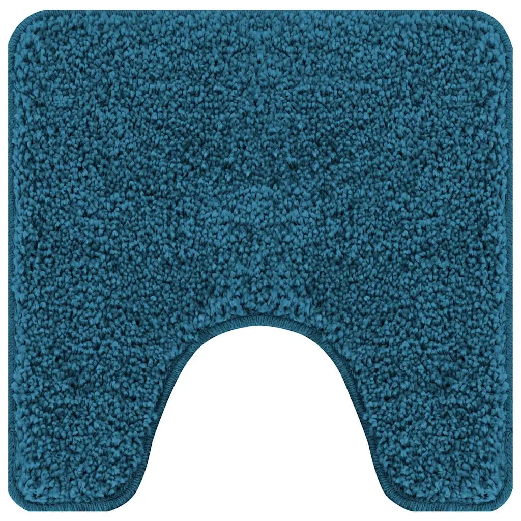 Tappeto Antiscivolo per Bagno con Taglio per Toilette Blu CFW5254202