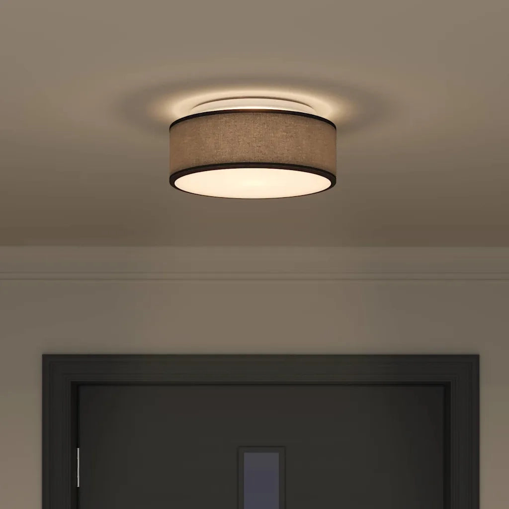 Lampada da soffitto Nero 30 x 30 x 13,5 cm Tessuto CFW4303124