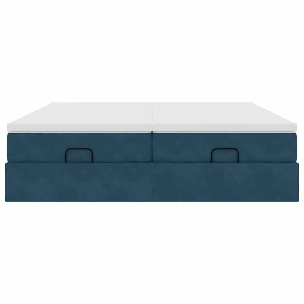 Struttura Letto Pouf con Materassi 200x200 cm Velluto 3311271