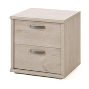 Tavolino da notte DANY – 2 cassetti – Rovere chiaro