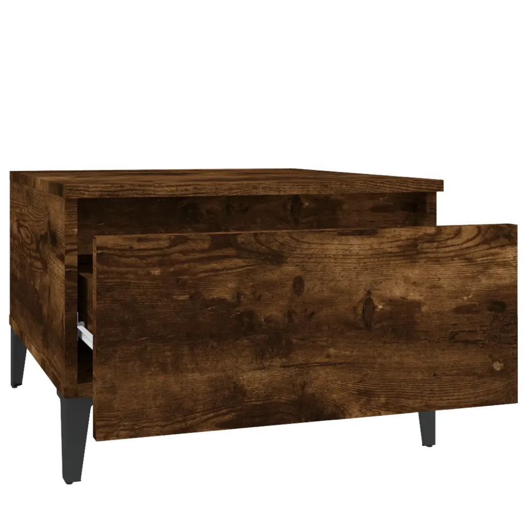 Tavolino da Salotto Rovere Fumo 50x46x35cm in Legno Multistrato cod mxl 26823