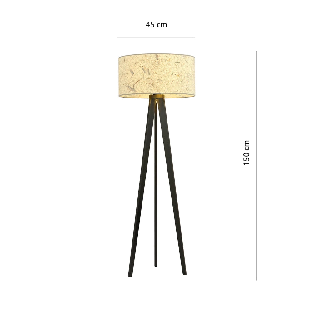 Piantana Moderno Drago Acciaio Nero 1 Luce E27 Ip20