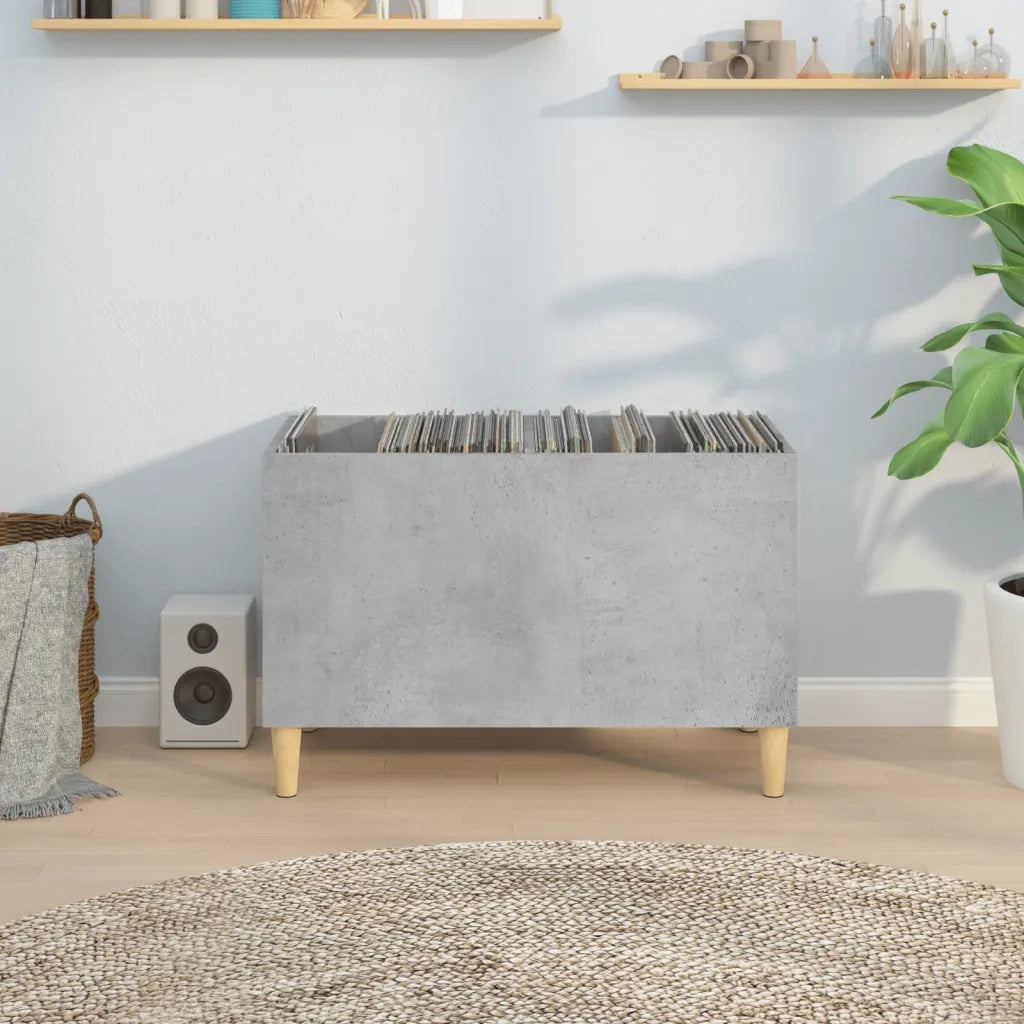 Mobile Porta Dischi Grigio Cemento 74,5x38x48 Legno Multistratocod mxl 127554