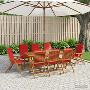 Set da pranzo da giardino da 9 pezzi 9 pz Naturale 3434630