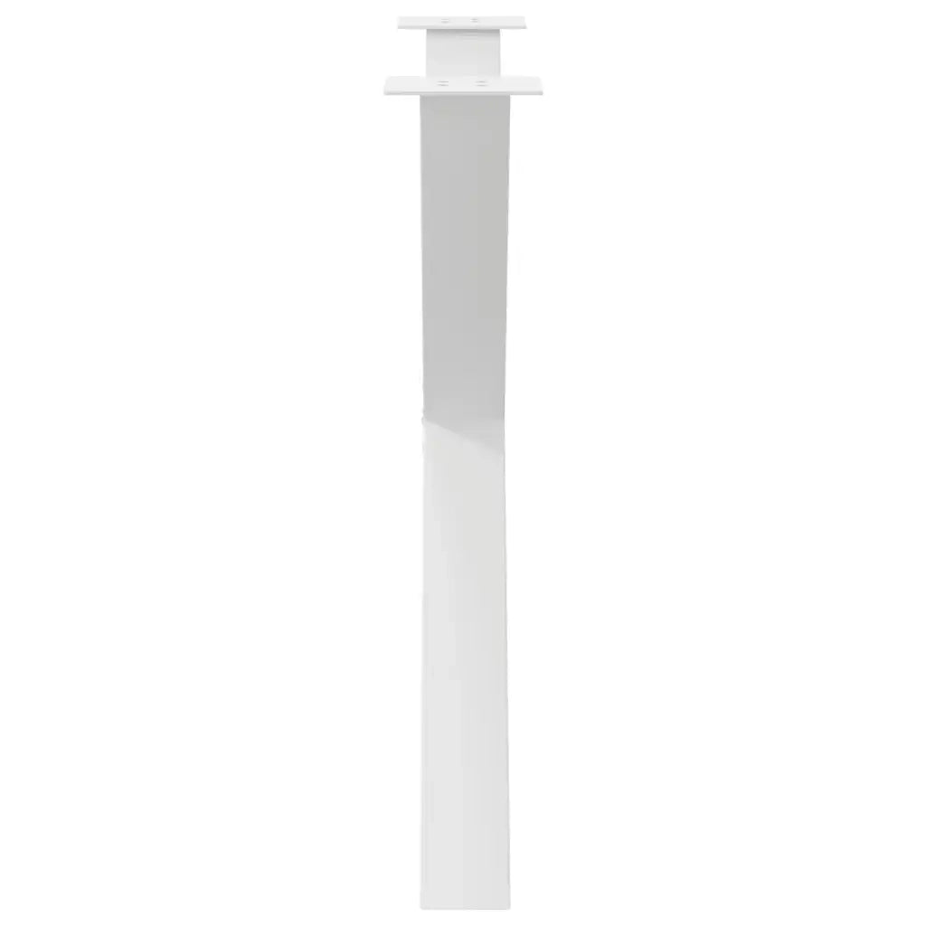vidaXL Gambe per tavolo da pranzo a forma di X 2 pz bianche 90x(72-73) cm in acciaio