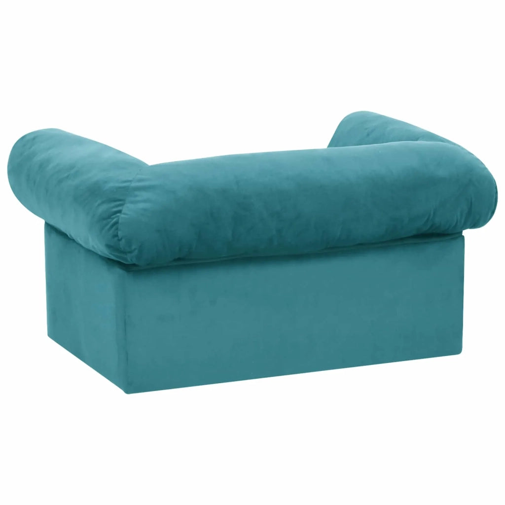 vidaXL Divano per cani Turchese 75 x 50 x 38cm Peluche