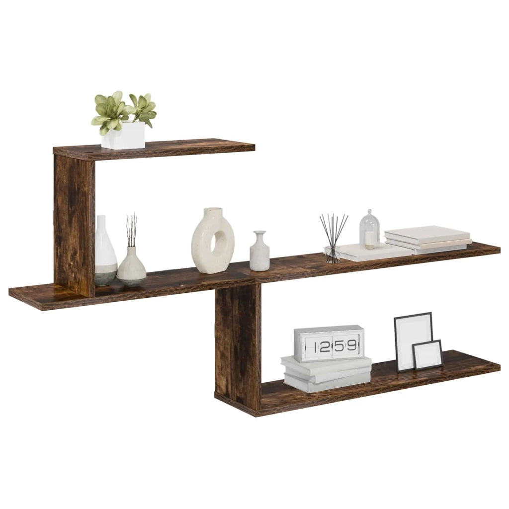 Scaffale da parete Rovere Fumo 122 x 18 x 60 cm 8012184