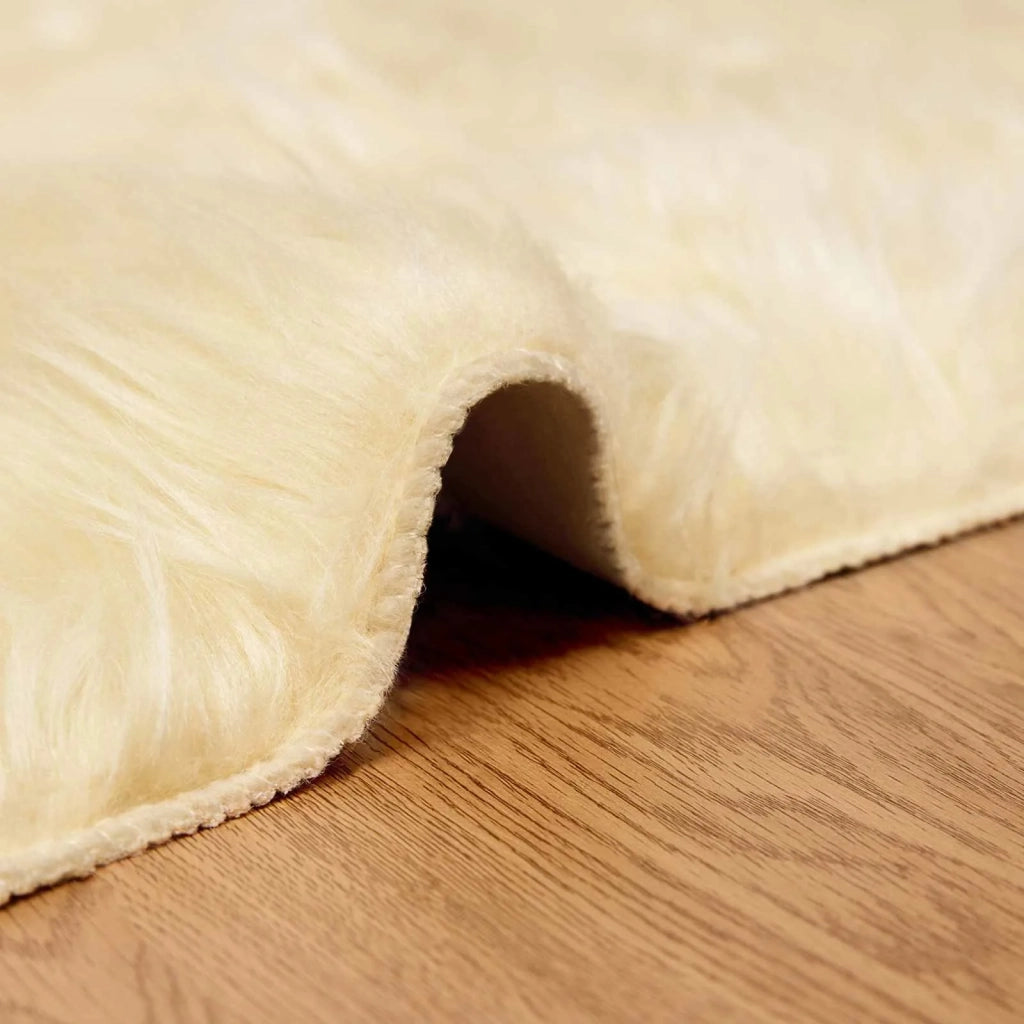 Tappeto in finta TAFALLA Crema 80 x 200 cm Poliestere 42021501