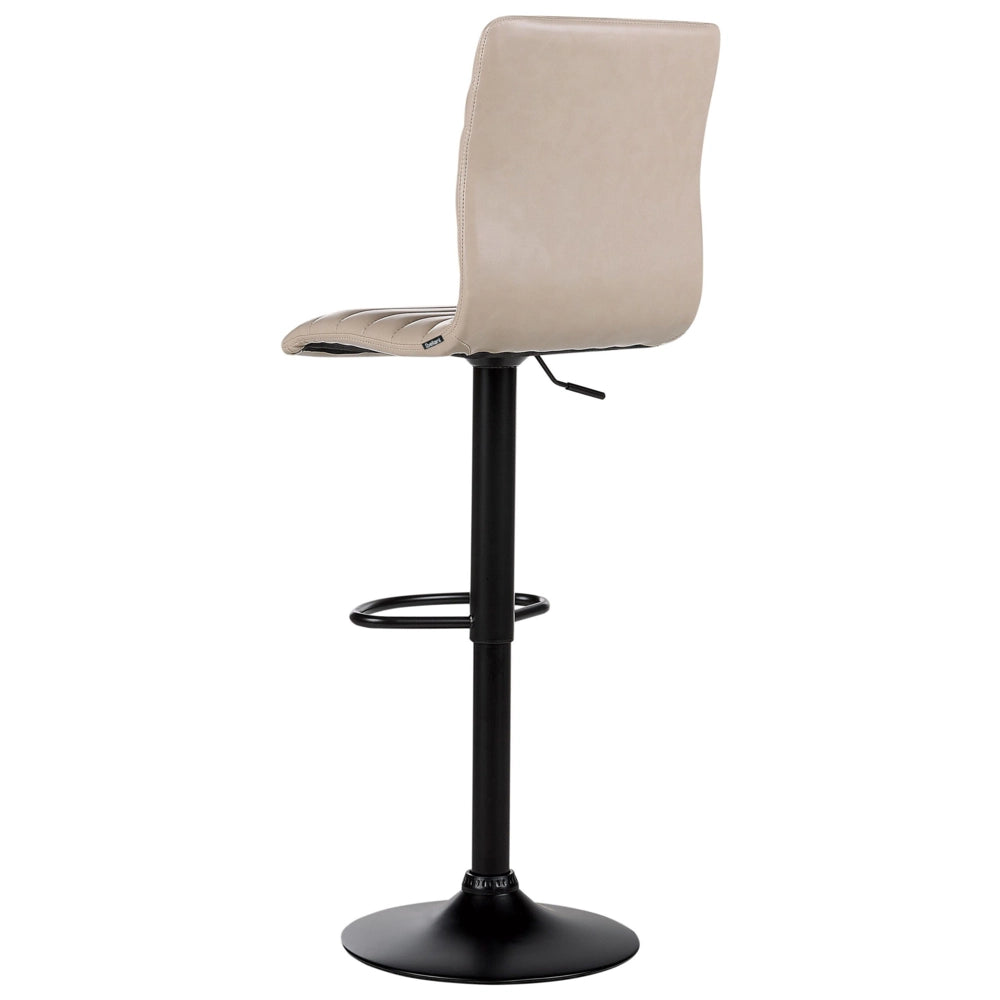 Set di 2 sgabelli da bar girevoli ad altezza regolabile in ecopelle beige chiaro Girevole Regolabile in Altezza