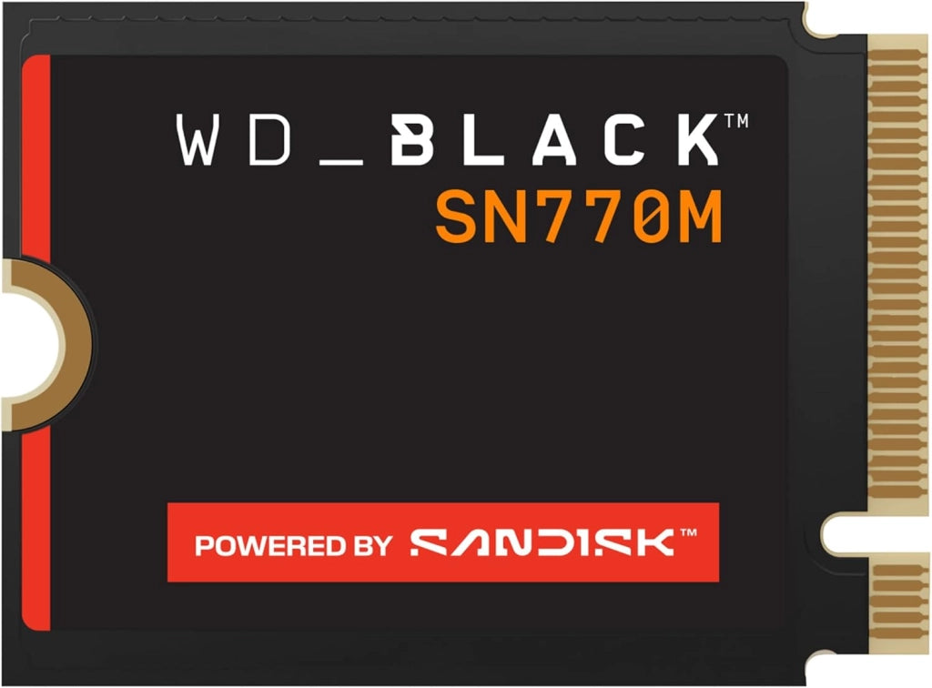 WD_BLACK SN770M NVMe SSD 2TB (Fino a 5.150MB/s, M.2 2230, PCIe Gen 4.0, TLC 3D NAND, Ideale per console portatili da gaming, Asus ROG Ally, Steam Deck, Microsoft Surface) POWERED BY SANDISK