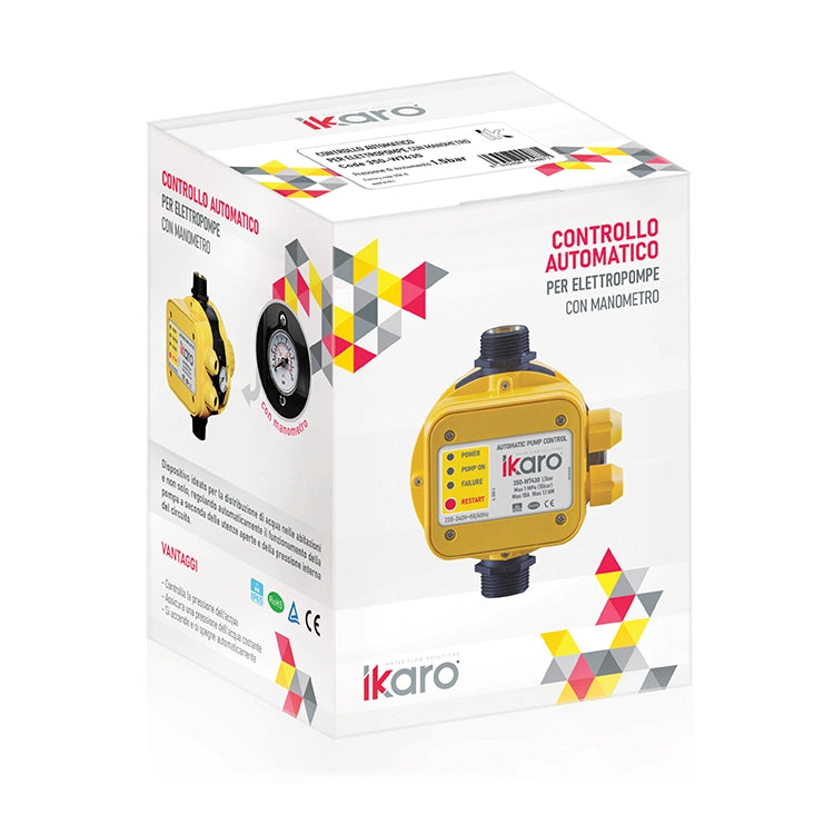 SYSTEM PRESS CONTROLLO AUTOMATICO PER POMPA C/MANOMETRO- IKARO- pezzi 1