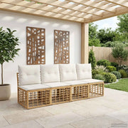 Divano da Giardino 4 Posti Senza Braccioli 4 pcs Naturale 42026736