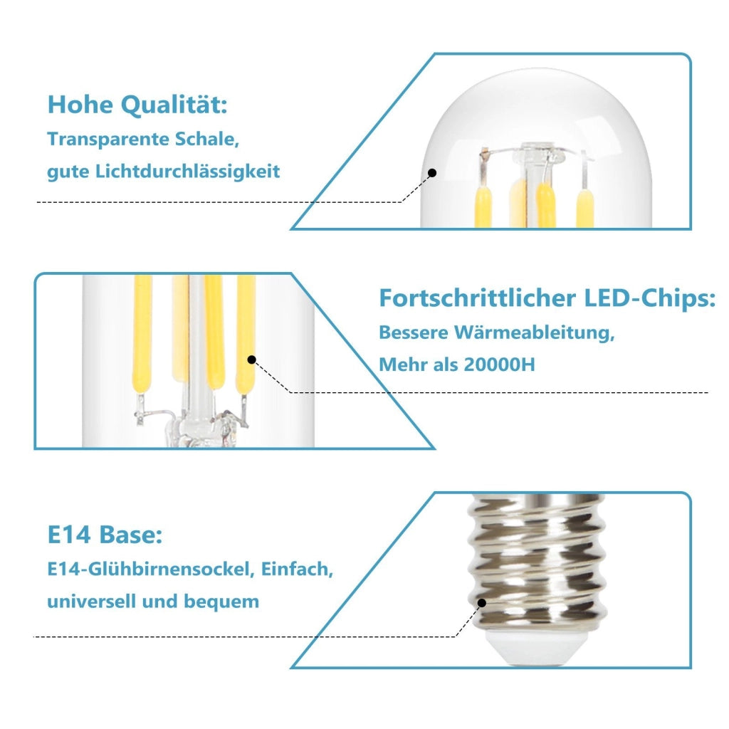 ZMH Bombilla LED  Bombilla LED Bombilla de estilo antiguo Bombilla de bajo consumo 4W