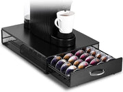 Capsula espresso con lavello e scatola di conservazione per tazze Nespresso Vertuo - 40 tazze - Nero