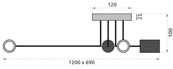 Lampada Da Soffitto/da Parete Ragno Agaro 8
