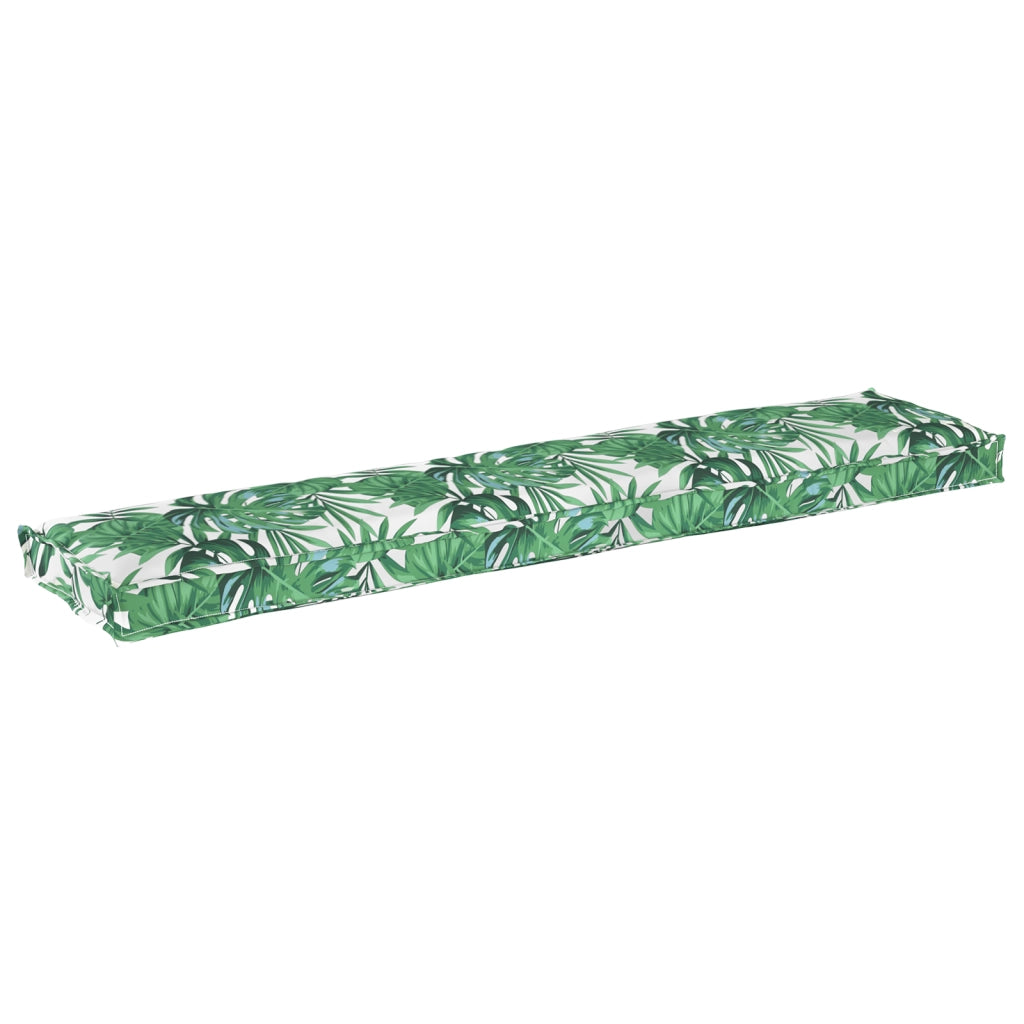 Cuscino per Pallet per Panchina Fantasia a Foglia 180x40x8 cm Tessuto Oxford