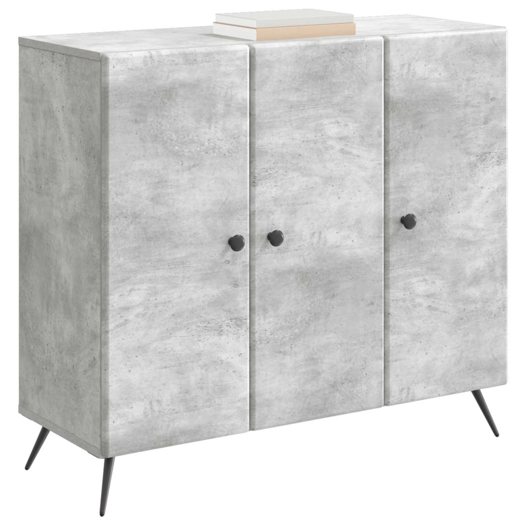 Credenza | Madia | Buffet da pranzo | Armadio da pranzo Grigio Cemento 89 x 34,5 x 80 cm Legno ingegnerizzato