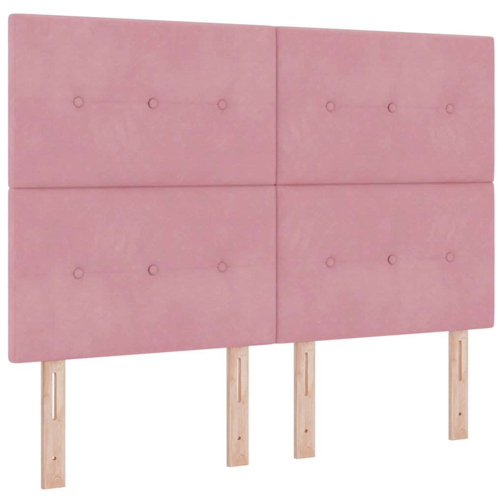 Letto ottomano con materasso Rosa 140 x 200 cm Velluto 3457730
