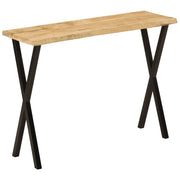 Tavolo Consolle Bordi Vivi 105x33x76 cm Legno Massello di Mangocod mxl 116330