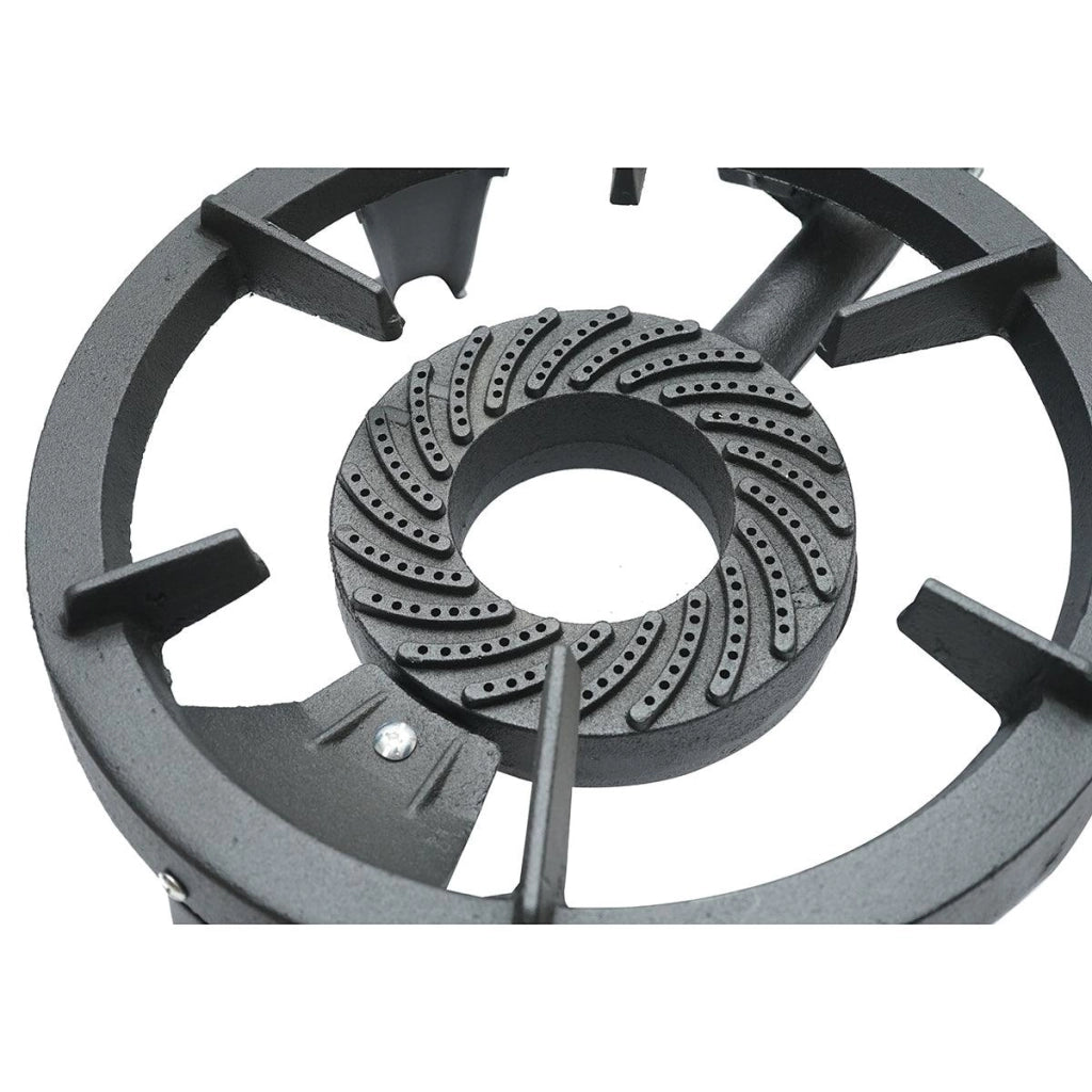 Fornellone a Gas Portatile in Ghisa, 3 Piedi, 330×110 mm, Bruciatore 106 mm, 6 kg, Fornello Ghisa per Campeggio e Esterni