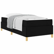Letto singolo | Letto per adulti | Struttura del letto con materasso Nero 90 x 190 cm Tessuto