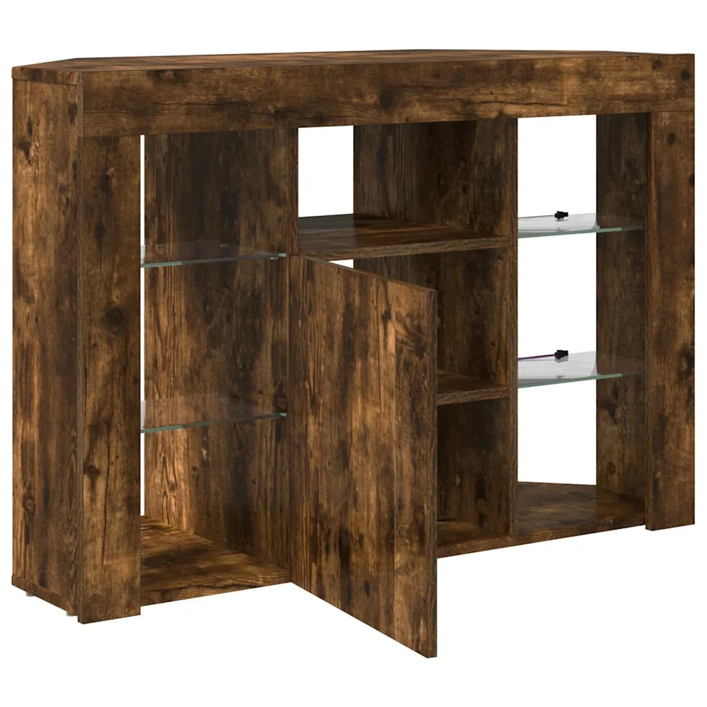 Mobile TV LED-Credenza per TV con LED-Console TV Angolare Rovere fum¨¦ 105 x 40 x 68 cm