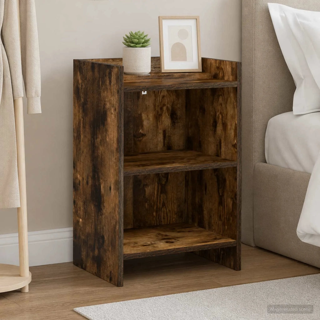 Comodini Rovere Fumo 40 x 30 x 60 cm Legno ingegnerizzato 8011003