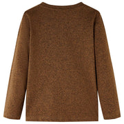 Maglietta Bambini Maniche Lunghe Cognac Mélange 104 12830