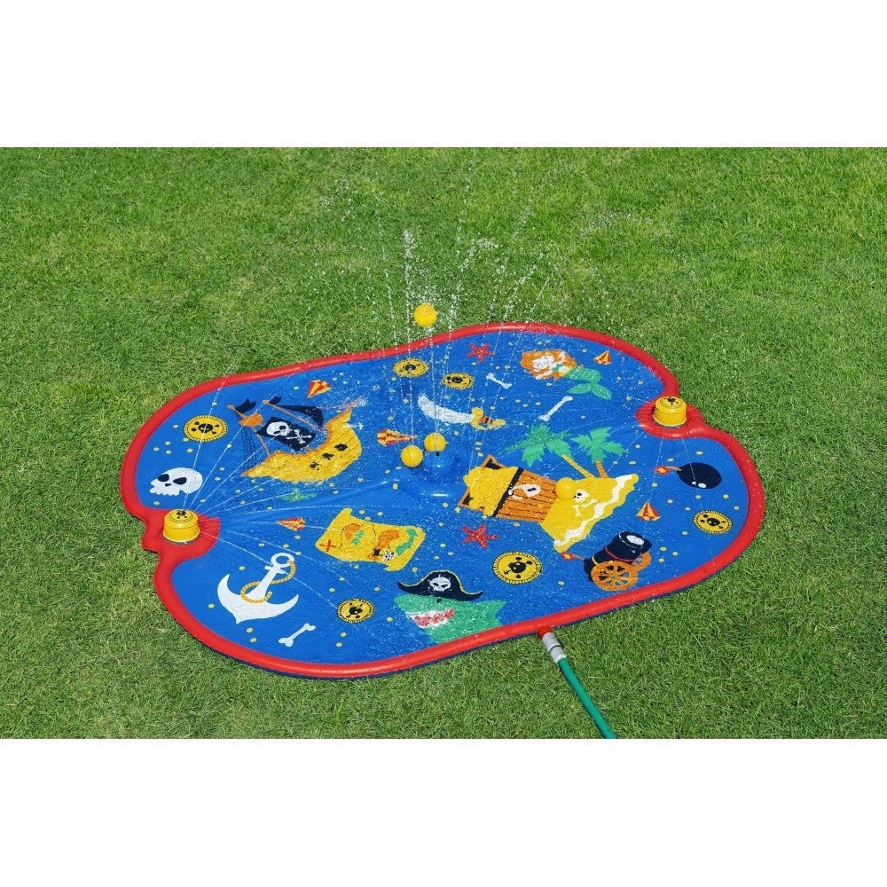 Trade Shop - Tappetino Gonfiabile Pirata Spruzzi Pirate Paraside 170x140cm +2 Anni Giardino 52725 -