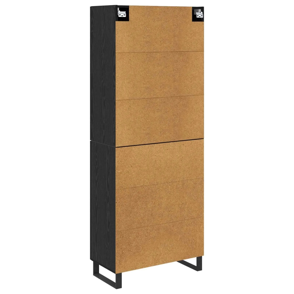 Credenza con cassetto 2 pcs Rovere Nero 69,5 x 34 x 180 cm
