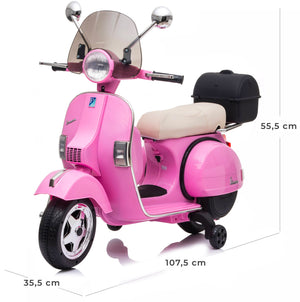 Piaggio Vespa PX150 Full Elettrica 12V per Bambini Rosa