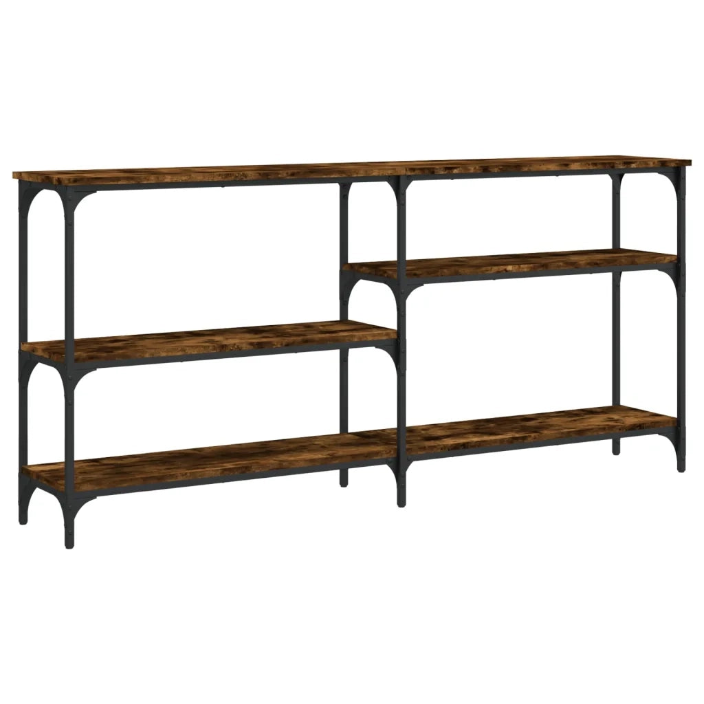 Tavolo Consolle | Tavolo d'Ingresso Rovere Fumo 160x29x75 cm in Legno Multistrato