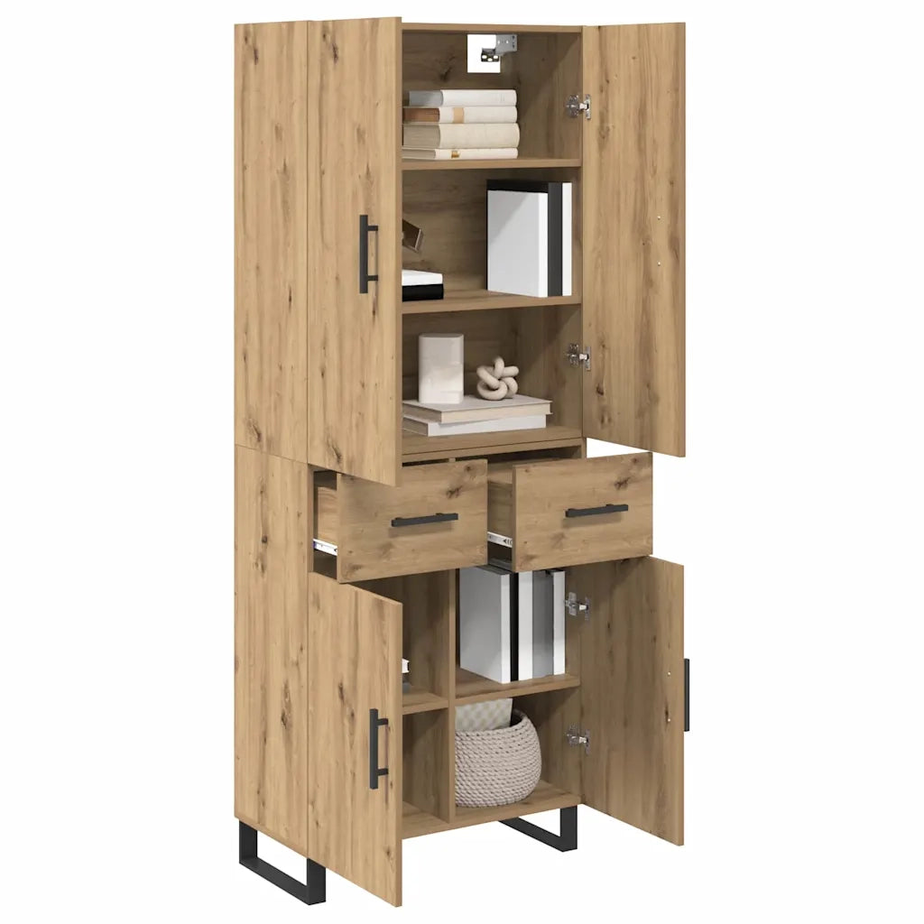 Credenza 2 pcs Rovere artigianale 69,5 x 34 x 180 cm 3415965