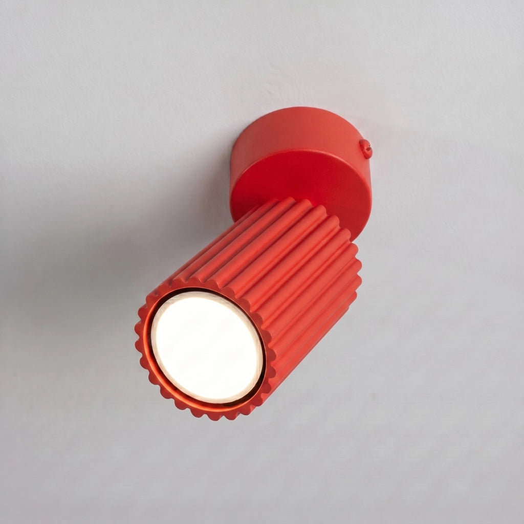 Plafoniera KARBON 1 rosso