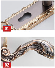 Maniglia per porta in stile retro - Maniglione antiscivolo - Accessorio per porta in acciaio manganese - Protezione per maniglia - Alta qualità - Dimensione del pannello 21x5.5 cm