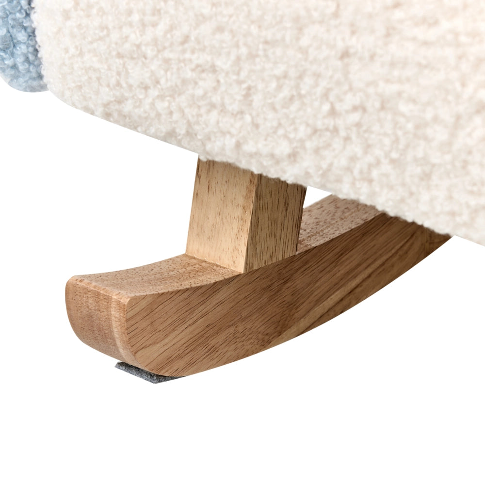 Sedia a dondolo per bambini con Gambe in legno blu per cameretta