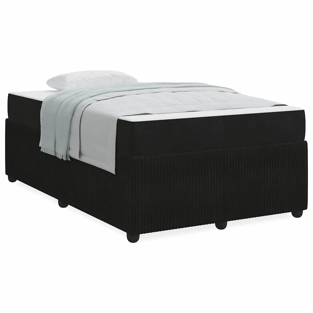 vidaXL Struttura letto con materasso Nero 120 x 200 cm Velluto