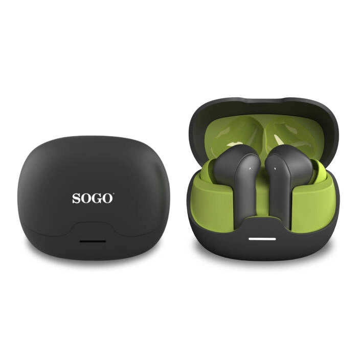 Auricolari wireless Bluetooth 5.3 con custodia ricarica, cancellazione rumore ANC 25dB, 24 ore autonomia, controllo touch - SOGO
