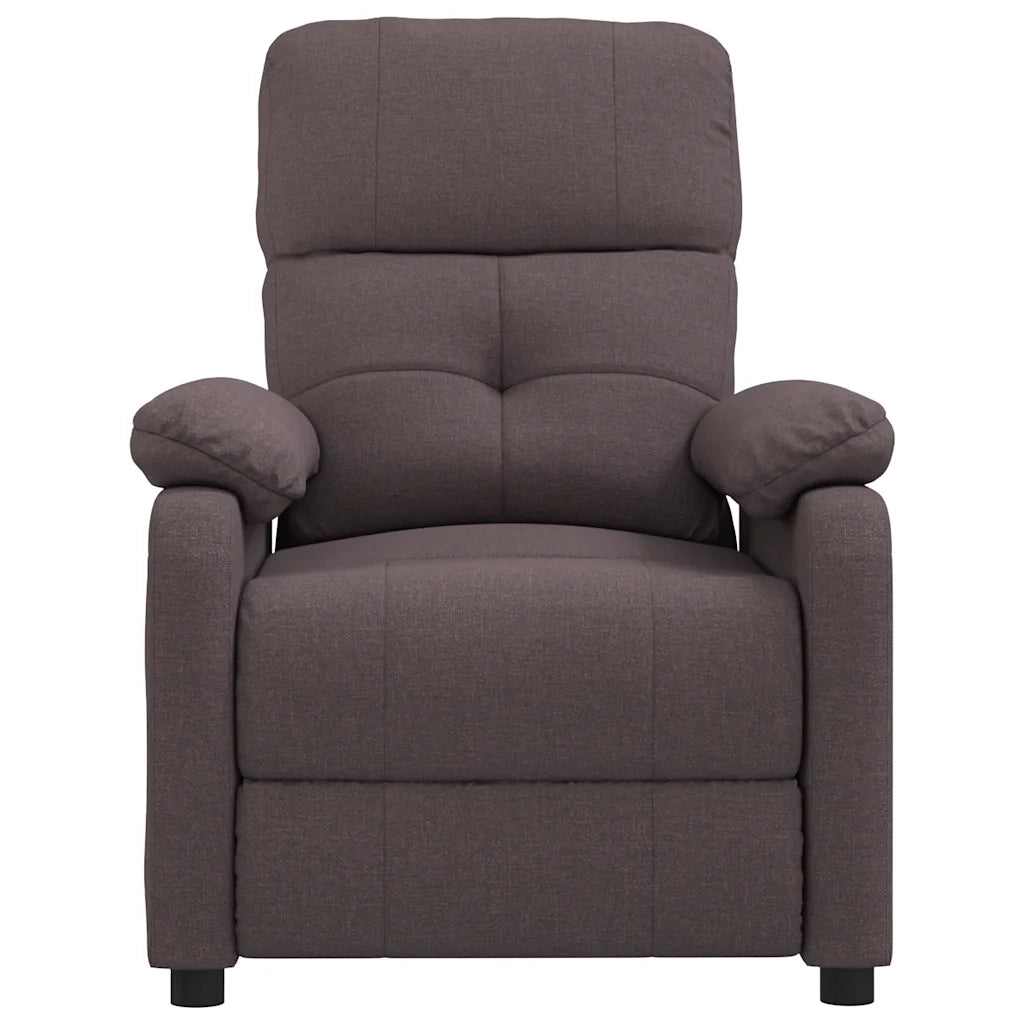 Poltrona Massaggiante Marrone Scuro in Tessuto 289677