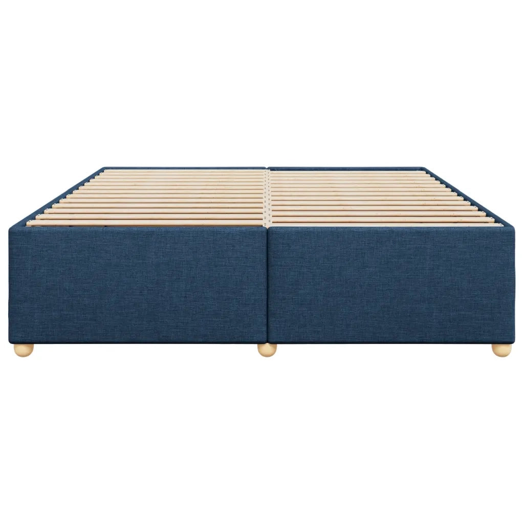 Giroletto senza Materasso Blu 200x200 cm in Tessuto