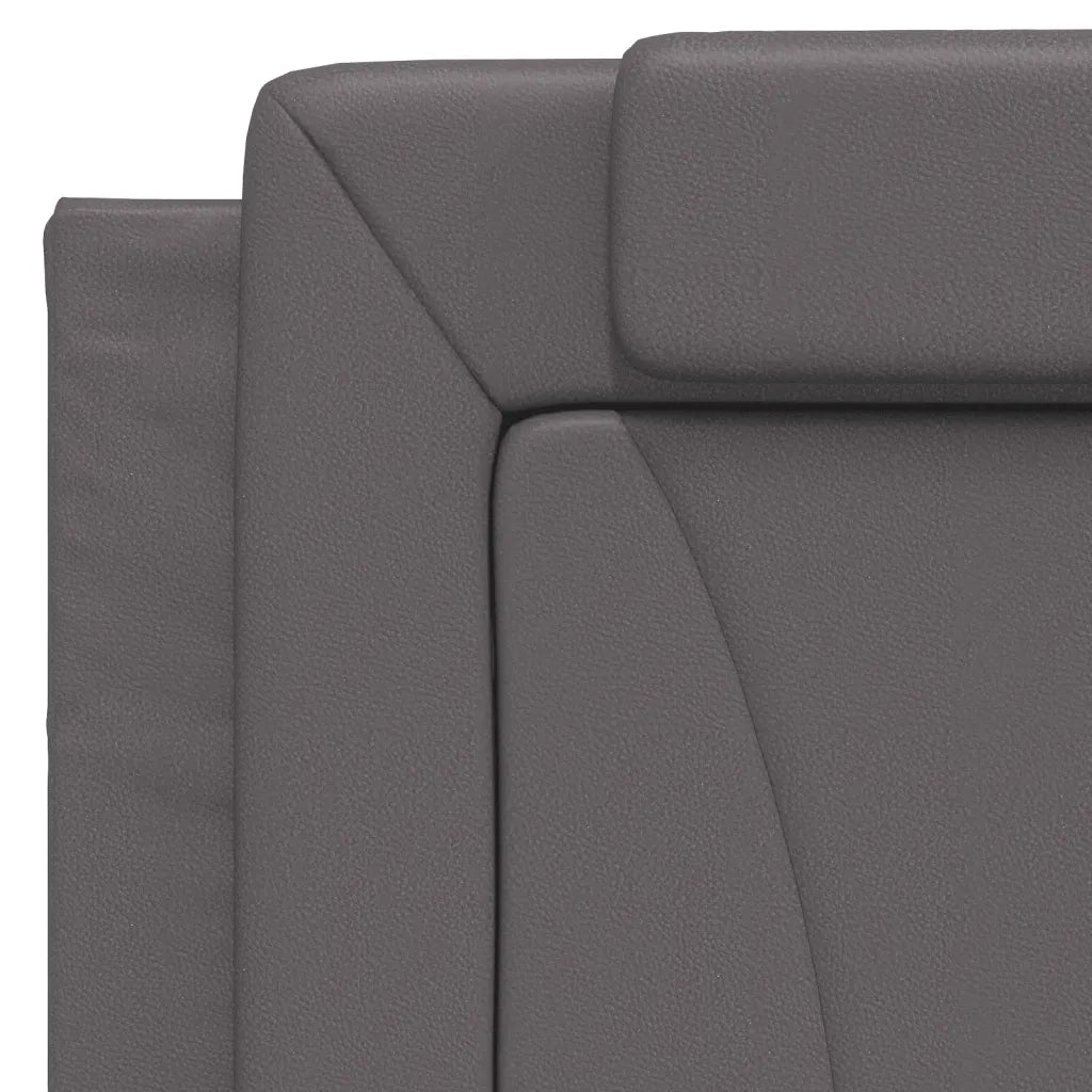 Letto Viana con Materasso Grigio 100x200 cm in Similpelle 3208778