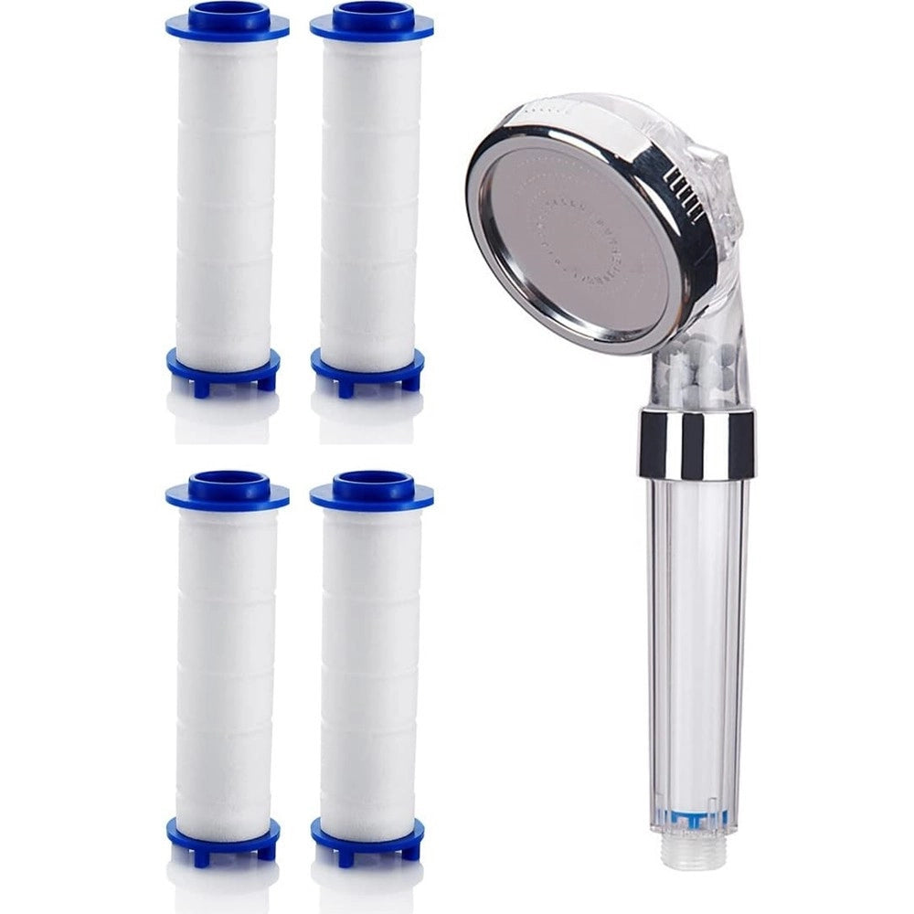 Trade Shop - Set 4pz Filtro In Cotone Pp Ricambio Per Doccetta Soffione Doccia Rimovibili 59998 -