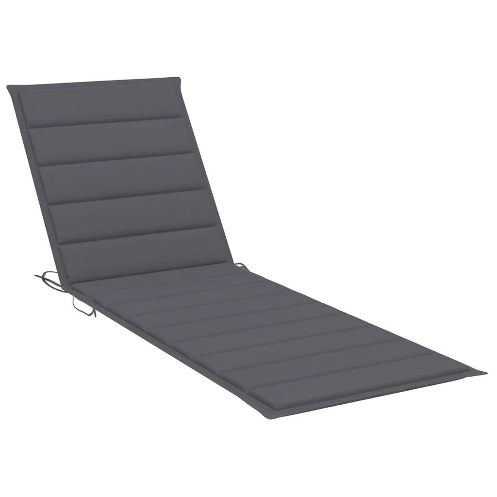 Lettino prendisole sedia a sdraio lettino prendisole letto da giardino mobili da esterno per patio con cuscino legno massello di acacia 02_0012405